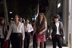 Tom Byrne, Andrew Malik, Jerry Habibi, and Arty Froushan in The Persian Version (2023)