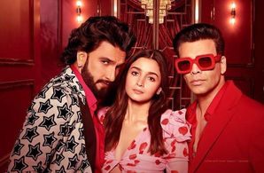 Karan Johar, Alia Bhatt, and Ranveer Singh in Koffee with Karan (2004)
