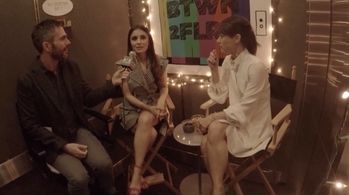 Shawn Hollenbach hosting BTWN2FLRS with Shiri Appleby and Constance Zimmer for Lifetime