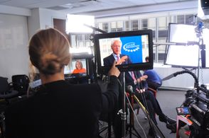 Bill Clinton and Stephanie Soechtig in Fed Up (2014)