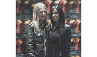 Director Michael Kyne with wife, Bianca Allaine.