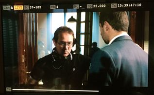 Director Jon East on set whilst shooting MAIGRET