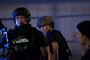 Nathaniel Nuon, Steven Marlow, and Dawn Hamil in Caliban: The Breach (2017)