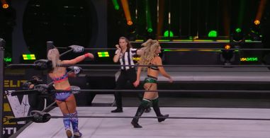 Aubrey Edwards, Rachel Kelvington, and Taynara Melo in AEW Dark: Elevation (2021)