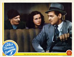Clark Gable, Hedy Lamarr, and Felix Bressart in Comrade X (1940)