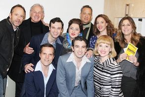 Jarrod Spector with Tom Hanks, Rita Wilson, Victor Garber and John Benjamin Hickey