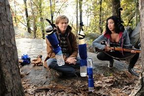 Lucas Till and Vanessa Garcia in MacGyver (2016)