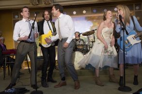 Meryl Streep, Mamie Gummer, Rick Springfield, Sebastian Stan, and Nick Westrate in Ricki and the Flash (2015)