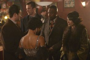 Malcolm Barrett, Abigail Spencer, Brandon Barash, Tiffany Daniels, and Victor Zinck Jr. in Timeless (2016)