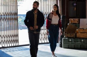 Tiffany Lonsdale and Carter Hudson in Snowfall: Departures (2022)