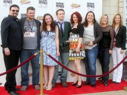 2011 Bare Bones International Film Festival. From left: Nathan Bybee, James Christopher, Vanessa Vayle Perry, Chris Copp