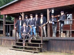 DARK COUNTRY - BEHIND THE SCENE STILL: Starring Rami Hilmi as Van Bolen, Tim J. Henley as Armistead, Julian Boote as Boo