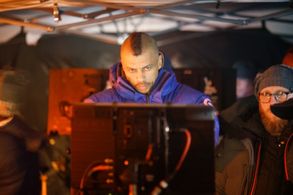 AT THE MONITOR WHILE SHOOTING THE PASSAGE