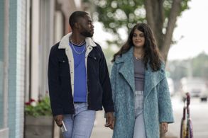 Sofia Black-D'Elia and Garrick Bernard in Single Drunk Female (2022)