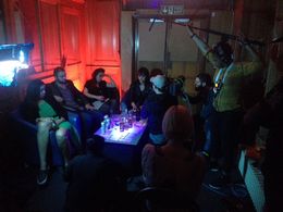 On set on the film Sally