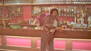 Screen shot taken from the UK Sitcom 'In the Long Run 3' Episode 2. Kenny-Lee Mbanefo playing the role of the Milton Arm