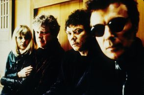 David Byrne, Chris Frantz, Jerry Harrison, Talking Heads, and Tina Weymouth in Stop Making Sense (1984)