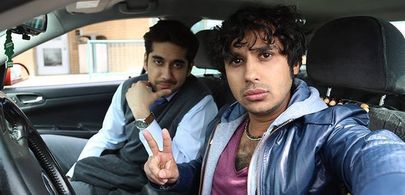 Kunal Nayyar and Vinay Virmani in Dr. Cabbie (2014)