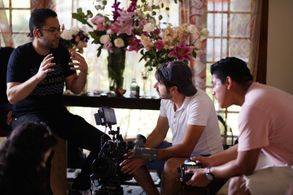 On the set of I PROMISED HER LIFE with DP Gevorg Sarkisian and 1st AC Luigi Ventura