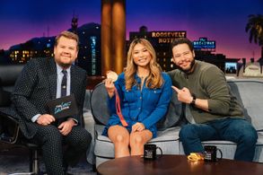 Ike Barinholtz, James Corden, and Chloe Kim