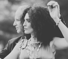 Dancing with Zakia Nabiyeva during a fashion shoot. Garments, fabrics and art by PopImpressKA Brand Photography: Art Mae