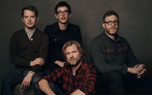 Elijah Wood, Jim Hosking, Josh C. Waller and Daniel Noah at Sundance for The Greasy Strangler