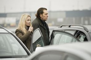 Sofia Helin and Dag Malmberg in The Bridge (2011)