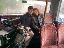 On set in London of My Bloody Galentine