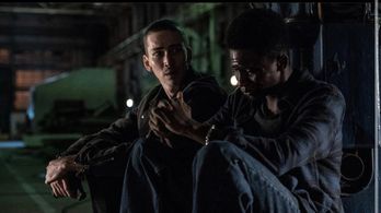 Christopher Ammanuel and Dylan Arnold on set of 1992.