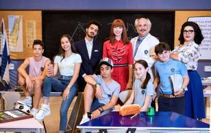 Itay Turgeman, Sarel Piterman, Maya Wertheimer, Neta Orbach, and Shani Klein in Morobot (2019)