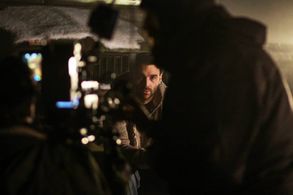 Jon Welch on set of Each His Own Devil (2019)