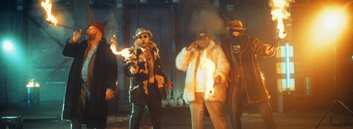 Mimoun Oaïssa, Ruben van der Meer, Guido Pollemans, and Willie Wartaal in The Masters (2015)