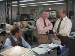 Edward Asner, Mason Adams, and Jack Bannon in Lou Grant (1977)