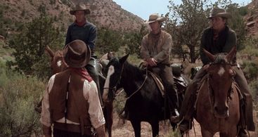 Jack Nicholson, Harry Dean Stanton, Tom Filer, and Cameron Mitchell in Ride in the Whirlwind (1966)