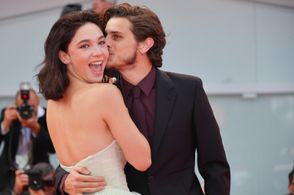 Andrea Arcangeli and Matilda De Angelis at an event for A Family (2017)