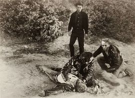 Gary Clarke and Bob Turnbull in Dragstrip Riot (1958)