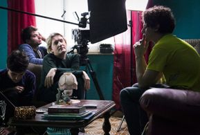 Simone Bozzelli, Andrea Arcangeli e Milutin Dapcevic on set for 