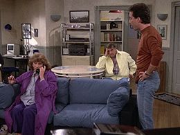 Jerry Seinfeld, Barney Martin, and Liz Sheridan in Seinfeld (1989)