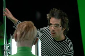 Martin Villeneuve on the set of his sci-fi film 