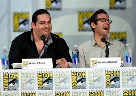 Nicholas Wootton and Walter O'Brien at an event for Scorpion (2014)