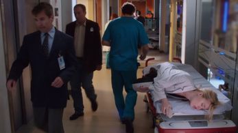 Screen caption from Heartbeat - Twins (Pilot) playing a hospital administrator.