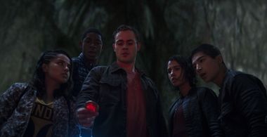 Becky G, Ludi Lin, Dacre Montgomery, Naomi Scott, and RJ Cyler in Power Rangers (2017)