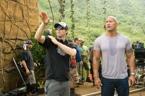 Dwayne Johnson and Brad Peyton in Journey 2: The Mysterious Island (2012)