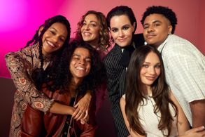 Emily Hampshire, D'Pharaoh Woon-A-Tai, Djouliet Amara, Ki Griffin, Molly McGlynn, and Maddie Ziegler at an event for Blo