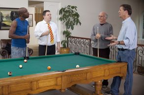 Larry David, Bob Einstein, Jeff Garlin, and J.B. Smoove in Curb Your Enthusiasm (2000)