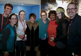 Actress Maggie Contreras at the Sunset Film Festival premiere of Twenty Feet from Stardom with Oscar-Winning director Mo
