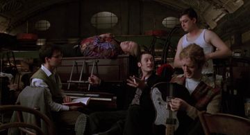Michael Aherne, Robert Arkins, Glen Hansard, Ken McCluskey, and Andrew Strong in The Commitments (1991)