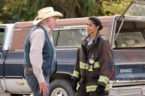 Stan Adams as Ellis and Miranda Rae Mayo as Stella Kidd in 