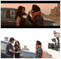 Vikram Dhillon directing Simran Dhindsa and Simar Gill on the set of Marr Ke Khuda (2018)