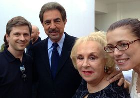 With Joe Mantegna, Doris Roberts and friend Silvia Baldassini at the Italian Cultural Institute in L.A.